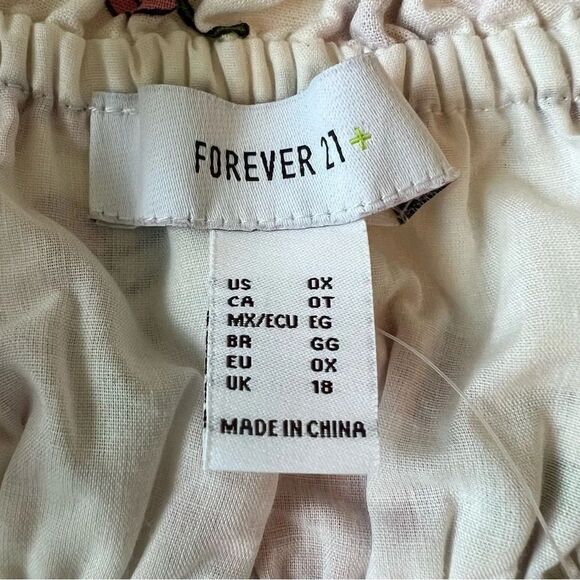 2/$30 Forever 21 Linen Pink and Cream Spaghetti Strap Mini Sundress - Picture 13 of 14